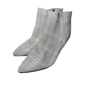 Simply Vera Wang plaid heeled booties womens 9 academia clueless preppy classic